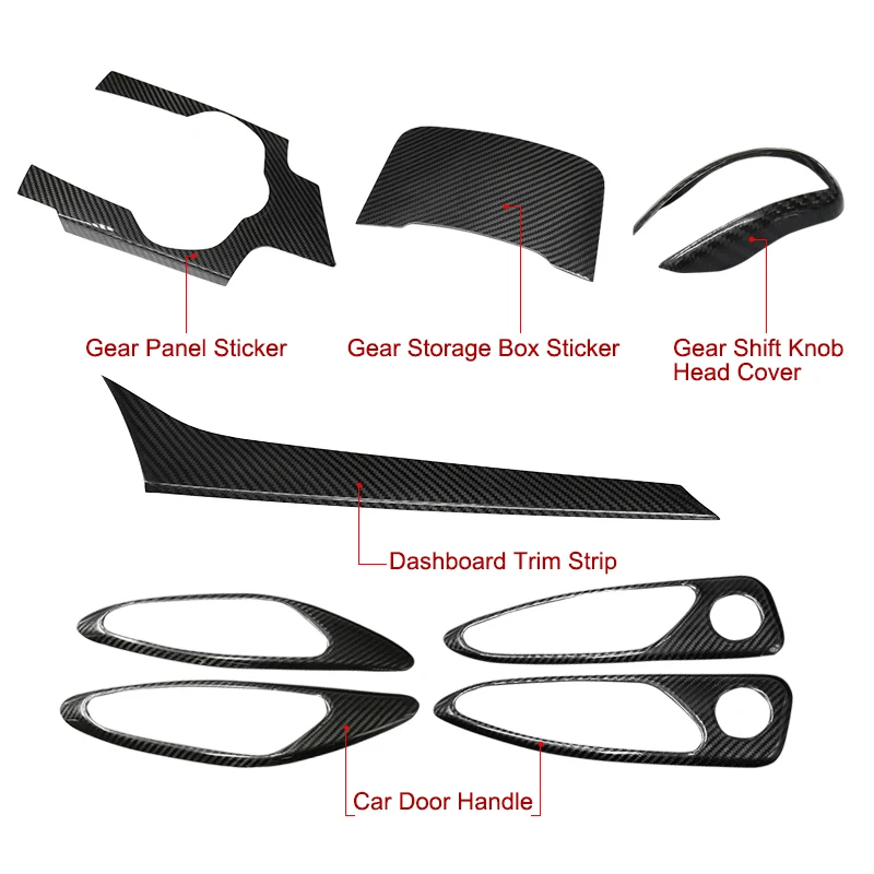 QHCP углеродное волокно лента для приборной панели переключения передач Панель