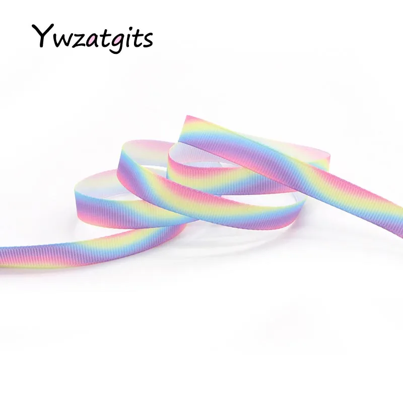 Ywzatgits 2y/5y/6y 10/25/40 мм Радуга Цвет корсажные ленты для самостоятельного изготовления обрезанная лента для упаковки швейная фурнитура YS0304