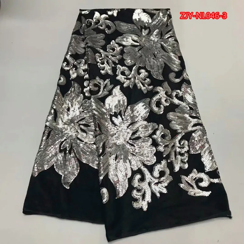 Черный бархатная ткань обивки с полной серебро блестки 5 ярдов/шт блесток Dec 20