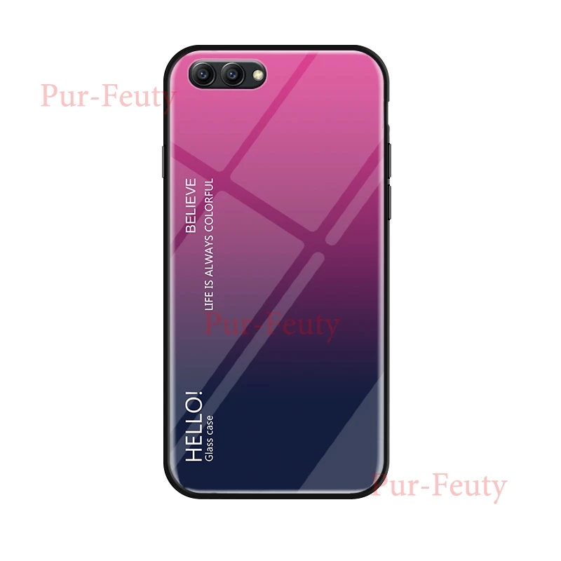 style 05 Чехол для huawei honor View 10 BKL L09, модный, твердый, закаленное стекло, роскошная, градиентная, защитная задняя крышка для huawei honor v10 v9 - Цвет: style 05