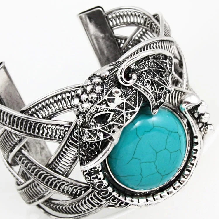 Серебряный слон в цыганском стиле браслет на запястье широкие браслеты