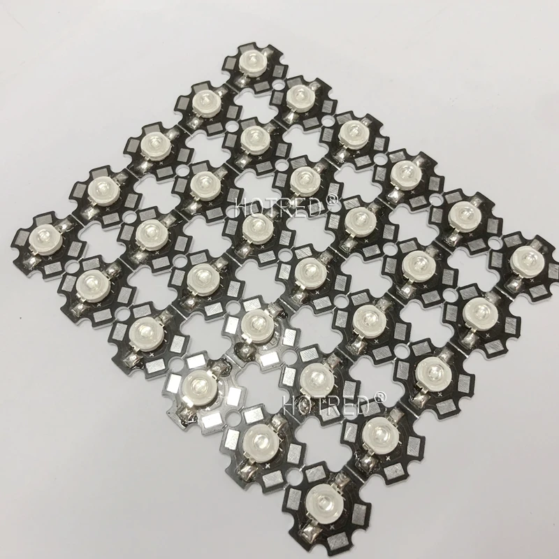 Светодиодный излучатель высокой мощности Ярко синего цвета 10 шт. 3 Вт 700 мА 450 нм 20