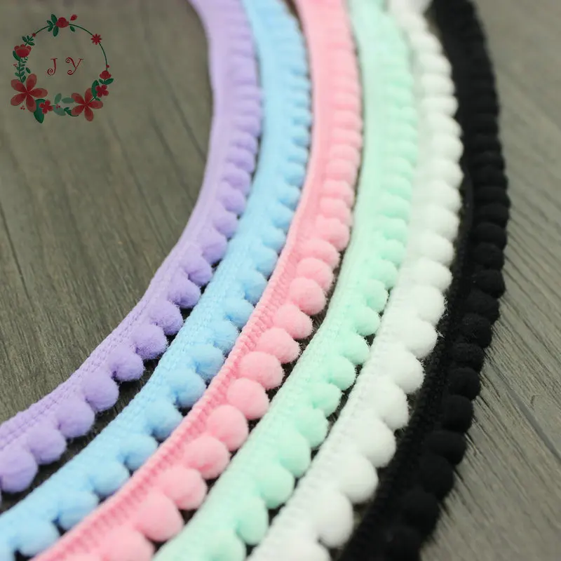 

50 Yards lavender,pink,blue Tiny Pom Pom Fringe Trim(ball size:0.5cm) ,Mini Pom Trim, White Pompom trim, Tiny ball lace ribbon