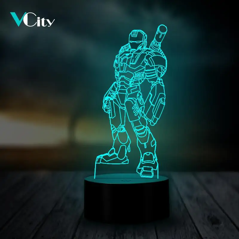 Светодиодный ночсветильник VCity 3D настольная лампа супер герой украшение для