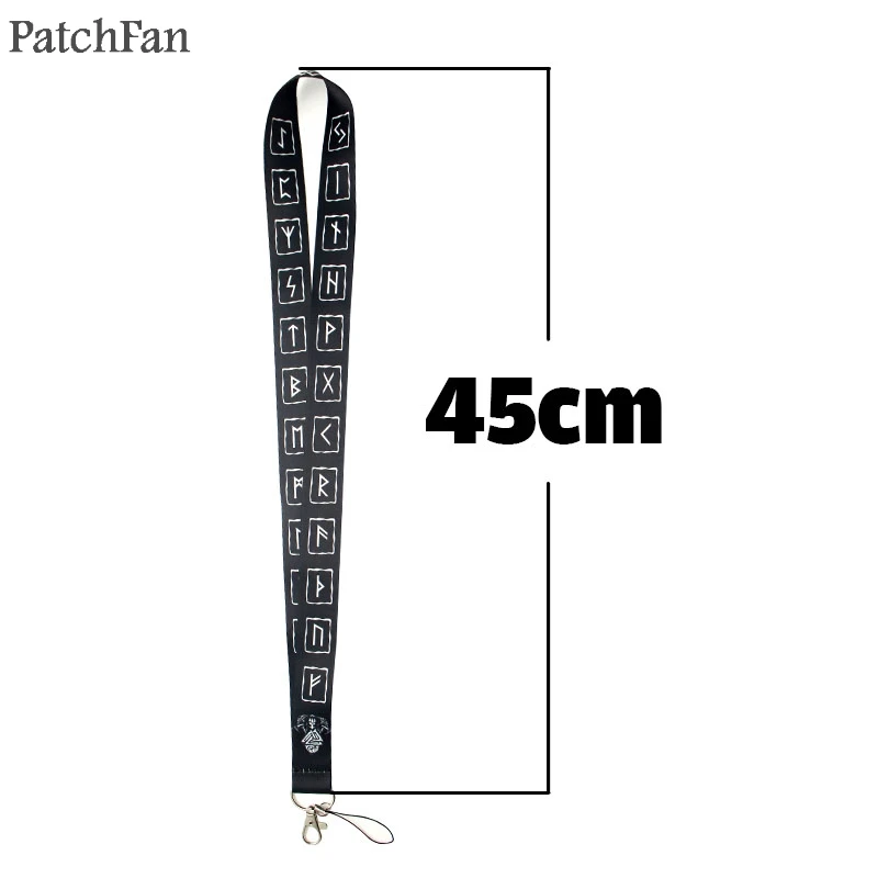 A0314 Patchfan новейший символ викингов, ремешок для ключей, телефонов, USB флеш-накопители, брелки для ключей, идентификационная бирка, держатель Бейджа, лямки