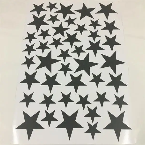 Dark Gray 45 шт 3-5 см мультфильм Звездные наклейки на стену для детей детские комнаты обои шкаф холодильник украшение милые звезды виниловая художественная роспись - Цвет: Dark Gray
