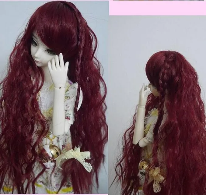 25CM brown coffee black natural color OD BD fabric doll wig straight thick hair for 1/3 1/4 1/6 BJD diy Acessory | Игрушки и хобби