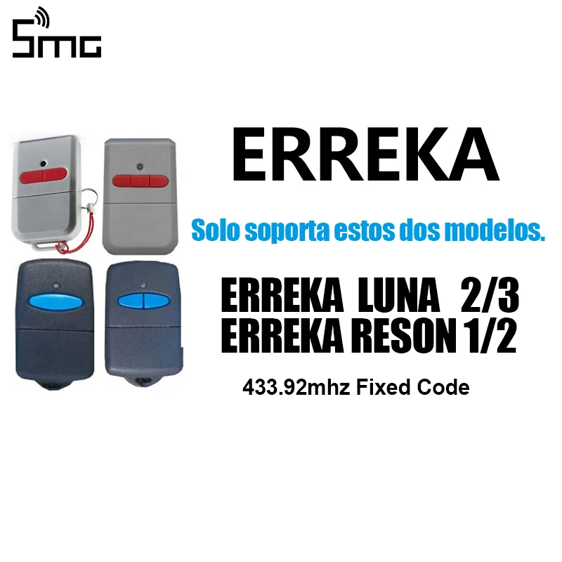Замена ERREKA LUNA2/LUNA3 ERREKA RESON1/RESON 2 гаражные ворота дистанционное управление 433,92 МГц фиксированный код