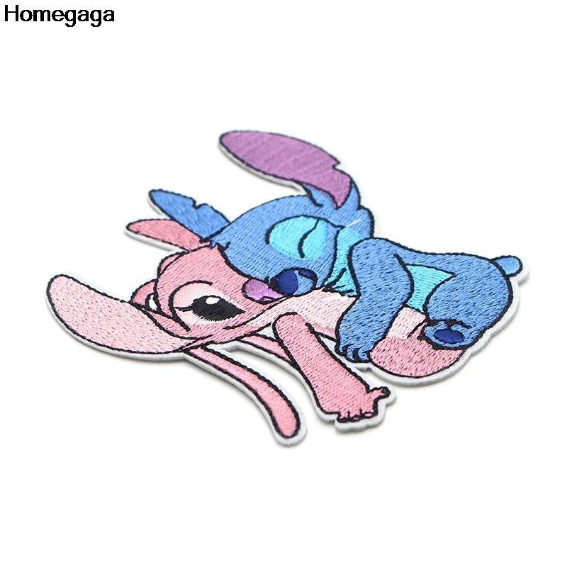Homegaga Lilo Стежка пара вышитые железные нашивки значки лоскутное шитье куртка с аппликацией рюкзак значки-наклейки D1994