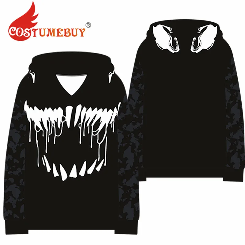 CostumeBuy симбиота Venom костюм Эдвард Эдди Brock Косплэй карнавал супергерой Venom Косплэй пуловеры куртка L920