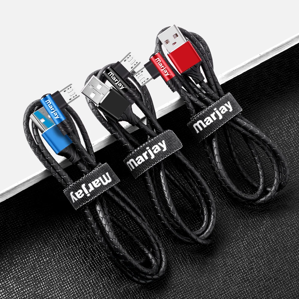 Кабель Micro USB Marjay 2.4A шнур для быстрой зарядки Samsung S7 Xiaomi Redmi Note 5 планшета телефона