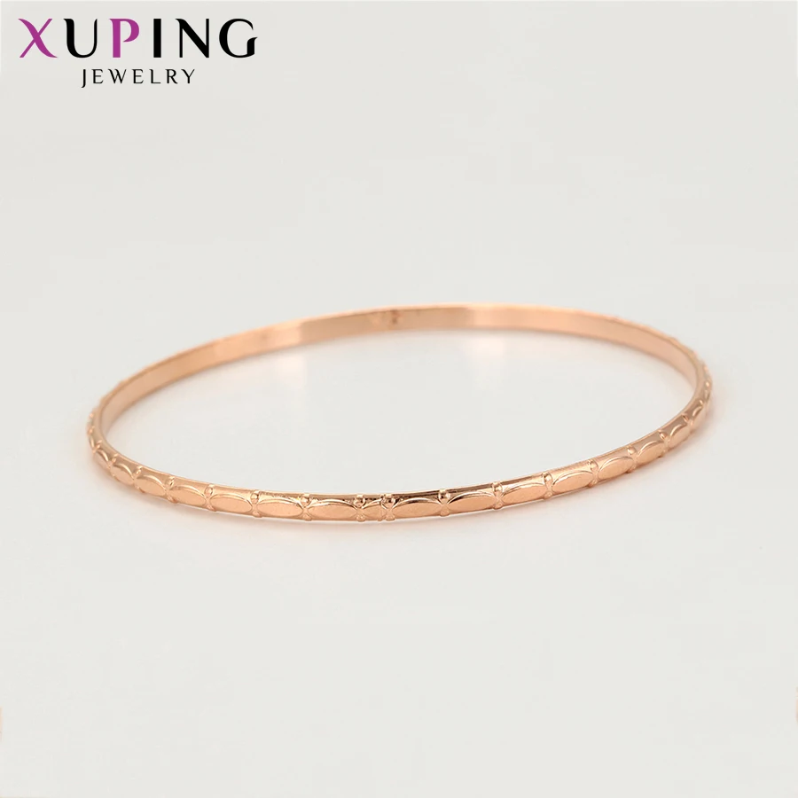 Xuping Jewelry Popular New Temperament Round Shape Rose Gold-color Plated Bangle for Women Gifts 52229 | Украшения и аксессуары