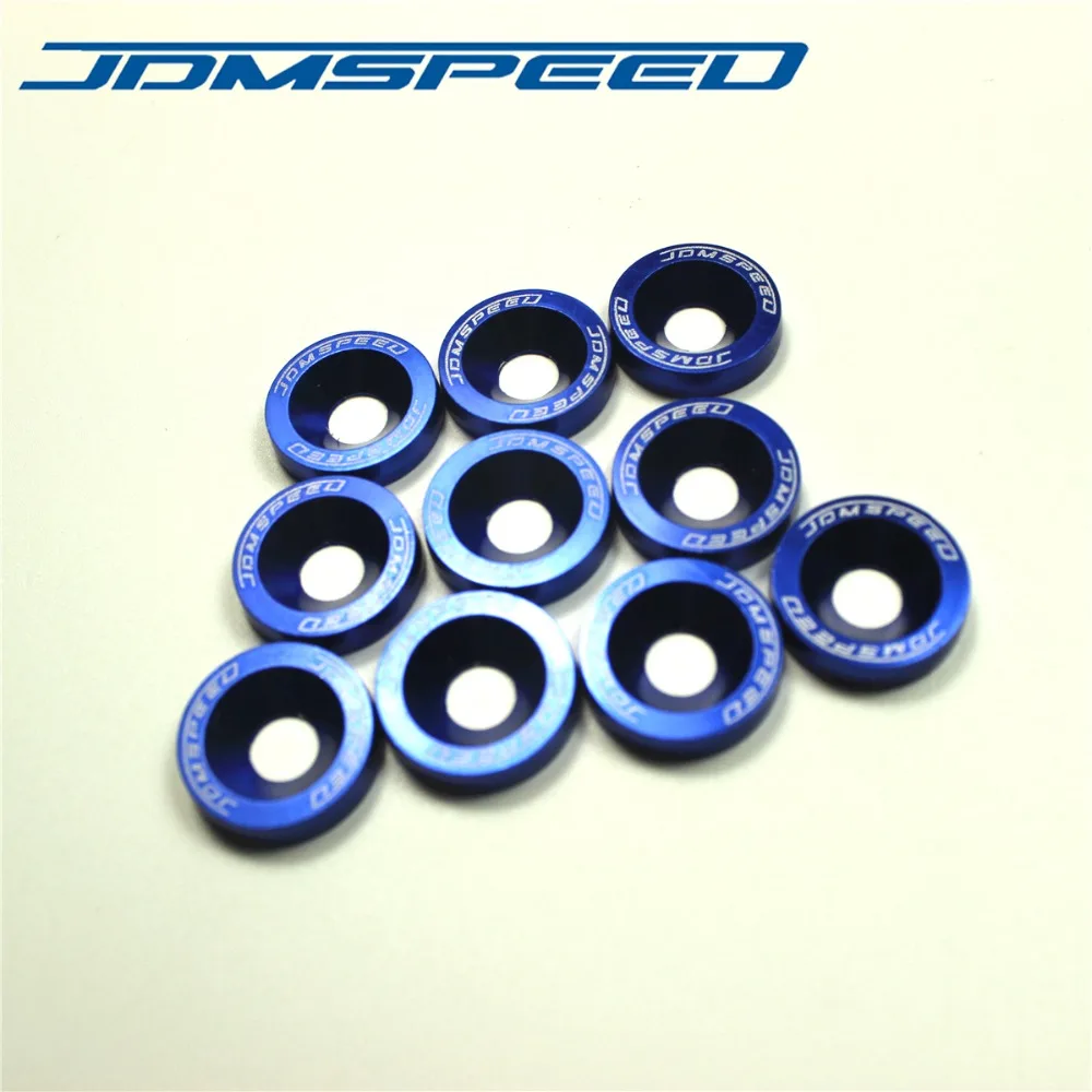 10 шт. синие алюминиевые шайбы JDMSPEED для крыльев Honda Civic Integra RSX EK|fender washers|aluminum fender