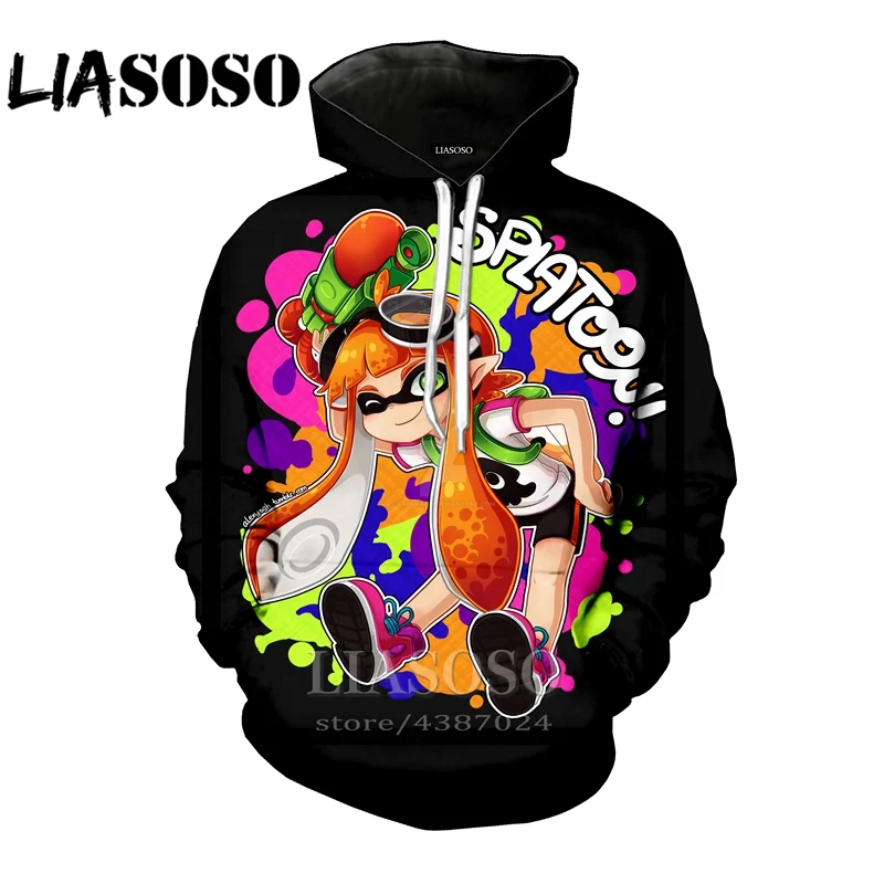 5 Забавные толстовки рок уличная 3D принт Мужской Топ костюм wo Мужской Топ Splatoon harajuku толстовка модная рубашка аниме мультфильм E377 - Цвет: 5