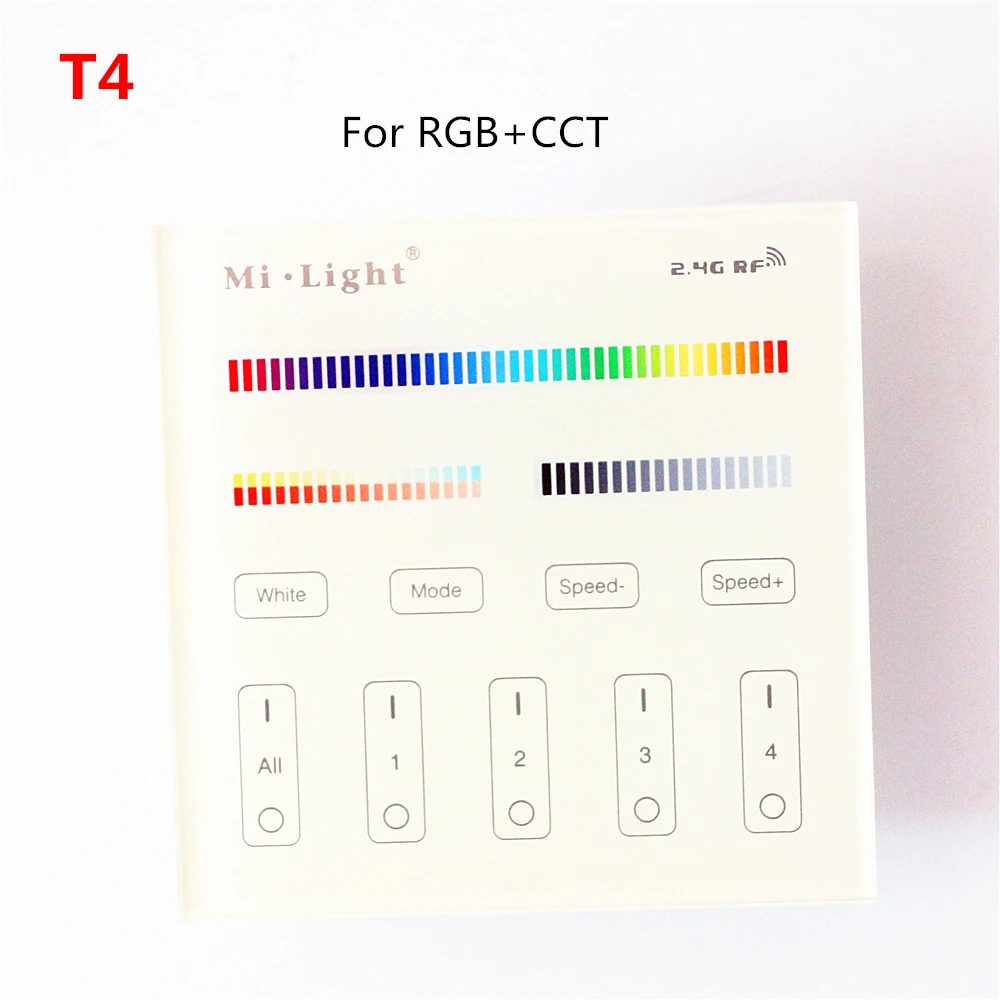 AC 220 V Mi Light T1 T2 T3 T4 панель контроллера 2,4G RF сенсорный экран настенный пульт дистанционного управления для DIM CCT RGB RGBW RGB+ CCT Светодиодный лампочки/полосы
