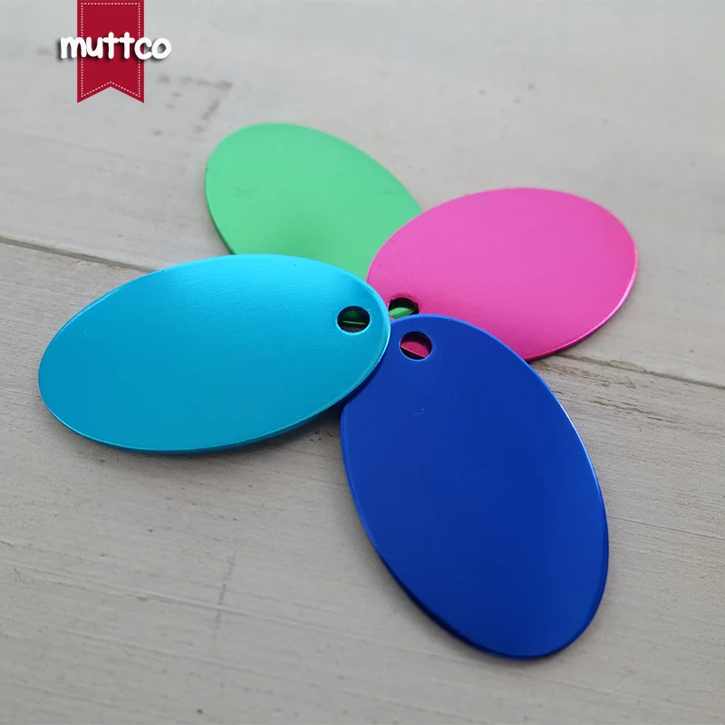 20 шт./лот бесплатная доставка Алюминиевая бирка для имени питомца овальная