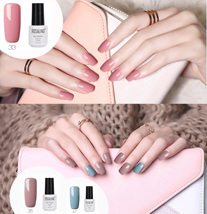 

(Choose 12)Rosalind Gel Lacquer 7ML Solid Color Series gel varnish Semi Permanent Soak-Off UV Nail Art Gel Nail Polish Set & Kit