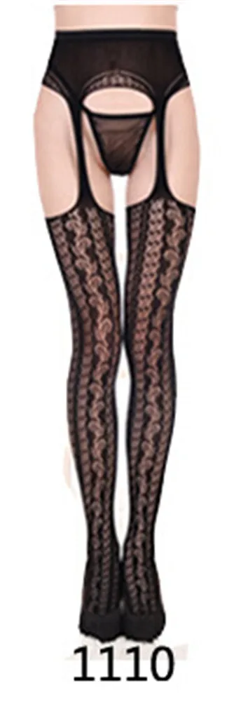 H Hot 11 Styles Sexy Thigh High Stockings Women Black Fishnet Jacquard Stocking Pantyhose Tights Adult Women Plus Size - Цвет: H