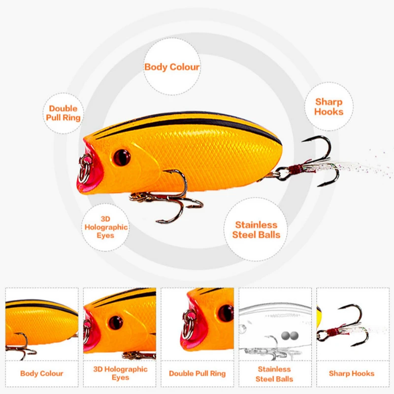 Thritop New Lifelike Crank Baits 55mm 10.4g TP004 10 Different Colors for Choose Crank Fishing Lure Professional Fishing Tool