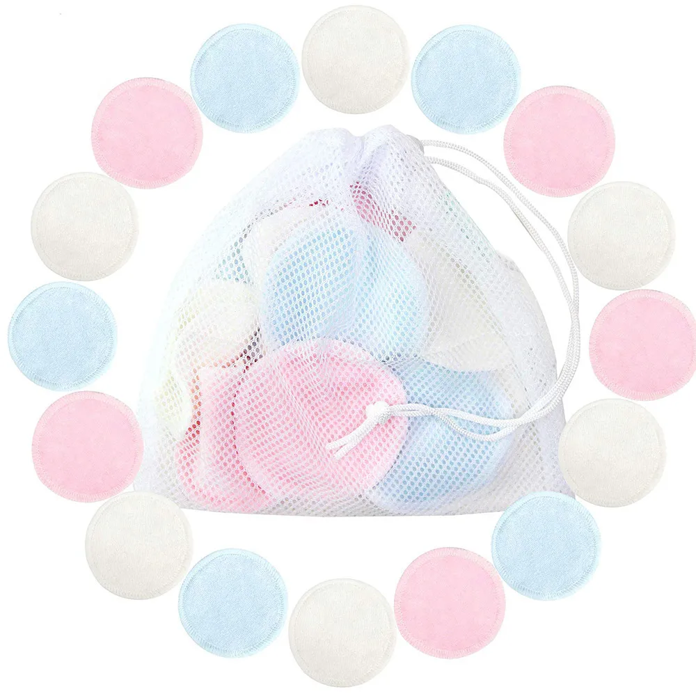 Многоразовые ватные прокладки 16 шт. средство для снятия макияжа лица двухслойные