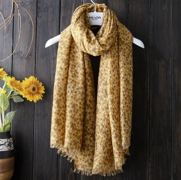 Популярный дизайнер женщин printe цветочный чешские шали мусульманин популярны