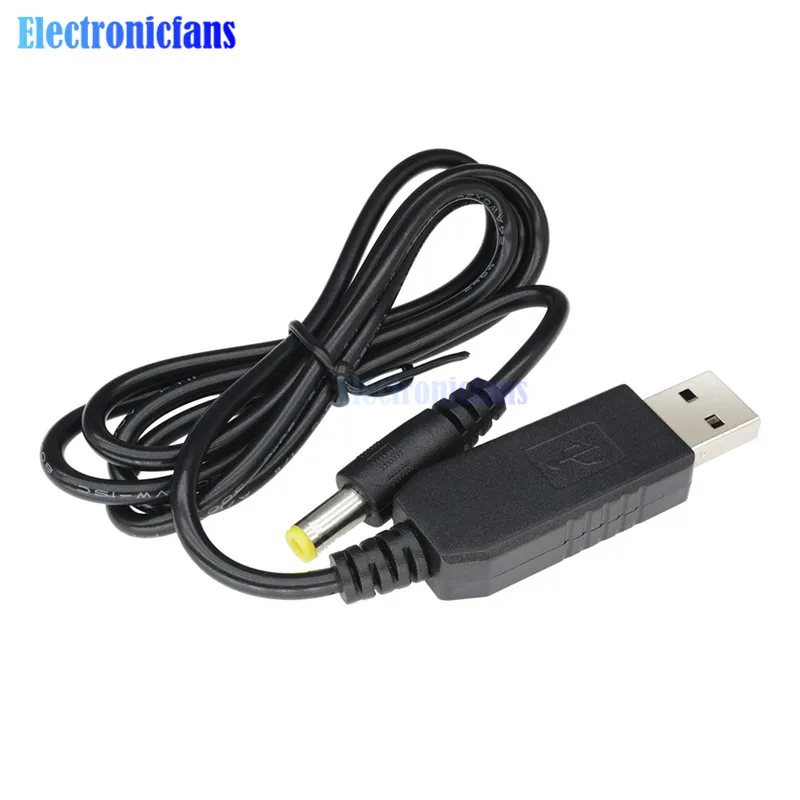 USB DC 5V к DC 12V повышающий кабель Модуль преобразователя 2,1x5,5 мм Штекерный разъем
