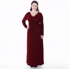 Большие размеры XL 6XL винно красное весенне осеннее женское Макси