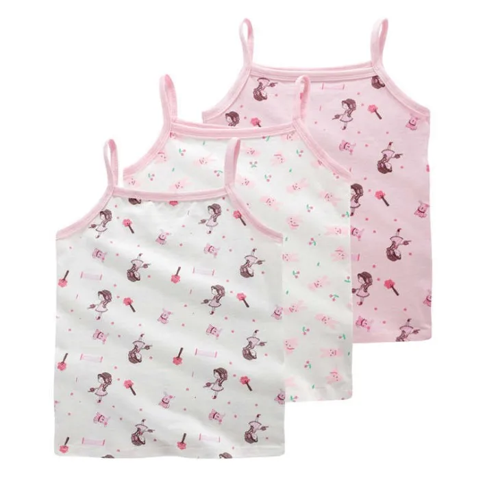 3 шт. 2018 майки для девочек Детский жилет пляжная одежда летняя маленьких топы
