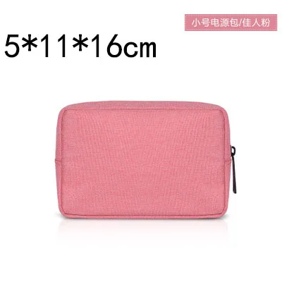 Pink Small Новая дорожная сумка для хранения мелочей, чехол для зарядки наушников, посылка, сумка на молнии, портативный органайзер для путешествий, электроники - Цвет: Pink Small