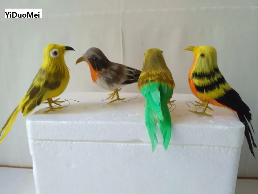 Красивые Искусственные Птицы модель около 12 см маленькая птица ручной работы