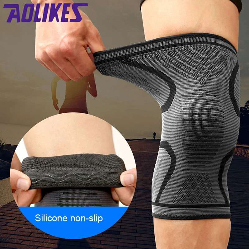 Наколенник aolieks эластичный нейлоновый для фитнеса бега велоспорта|padded sleeve|compression
