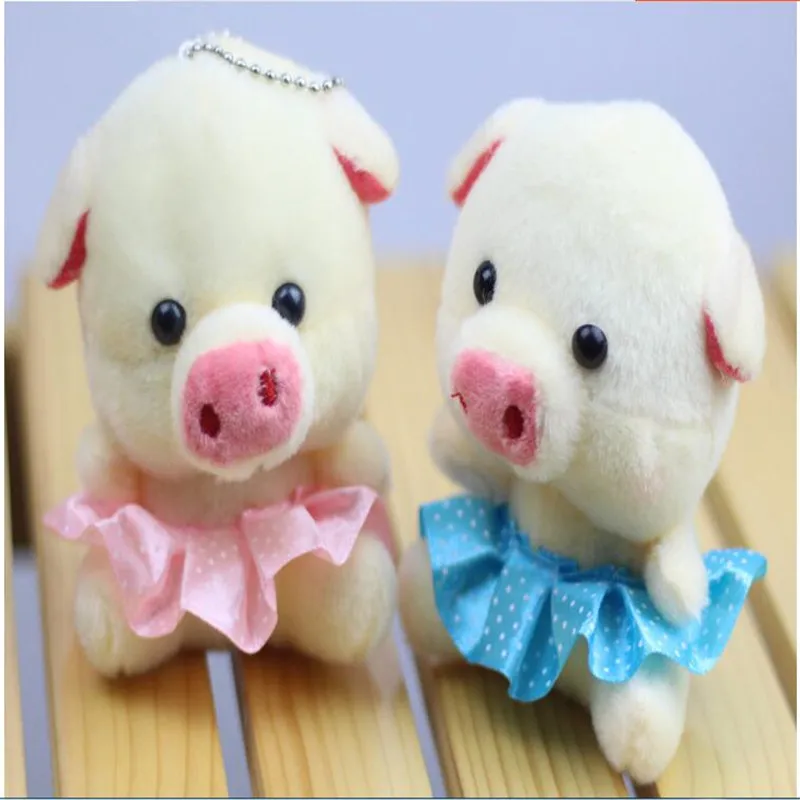 

2PCS/LOTS Cartoon Cute Plush Pig Toys Plush Panda Toy Wedding Gift Animal Pendant Christmas For Bboys&Girls 10CM HANDANWEIRAN
