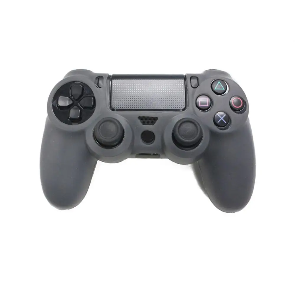 Для PS4/тонкий контроллер силиконовый чехол мягкий гибкий гелевый резиновый корпус чехол для sony Playstation 4 аксессуары для игрового контроллера - Цвет: Серый