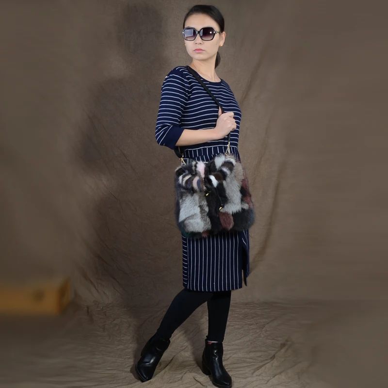 2018 Autumn Winter Women Bucket Bag Genuine Leather Fur Famous Brand Ladies Handbags Shopping Bags Small Mini Tote | Багаж и сумки