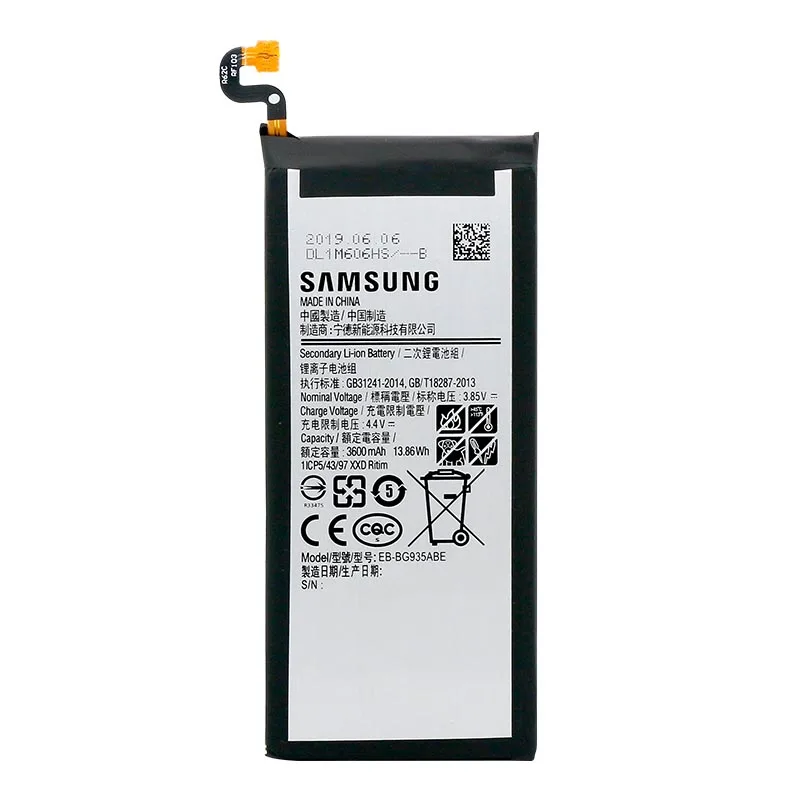 Оригинальный аккумулятор Samsung для Galaxy S7 Edge G935 G9350 G935F G935FD G935W8 3600 мАч EB-BG935ABE |