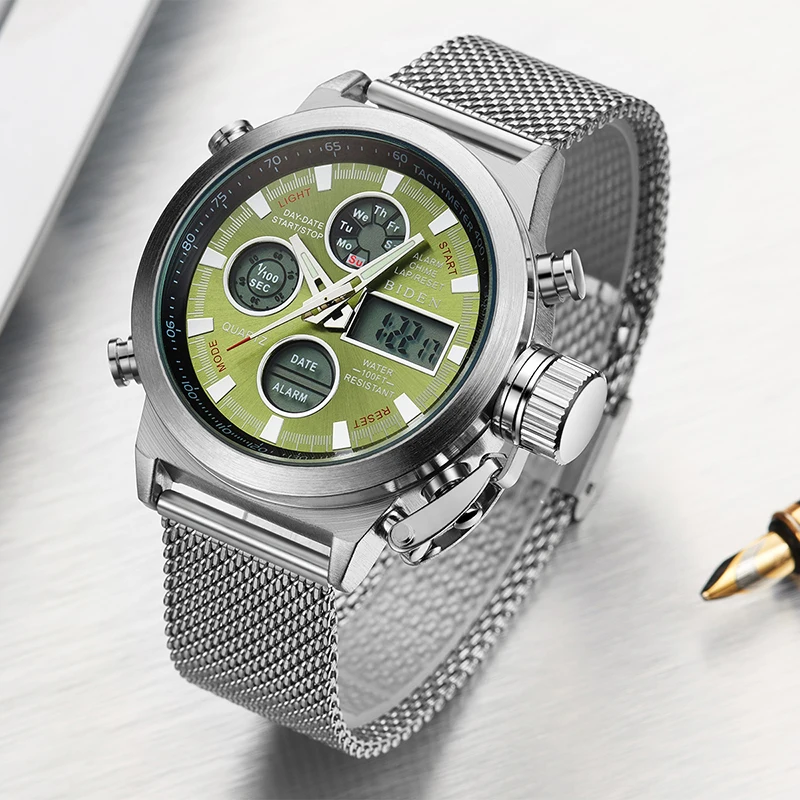 Новые СВЕТОДИОДНЫЕ Цифровые мужские часы кварцевые наручные спортивные военные