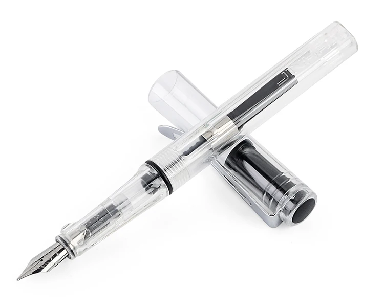 Jinhao 599 прозрачная пластиковая перьевая ручка 6 цветов 0,5 мм чернильные ручки для каллиграфии для письма школьные офисные канцелярские принадлежности