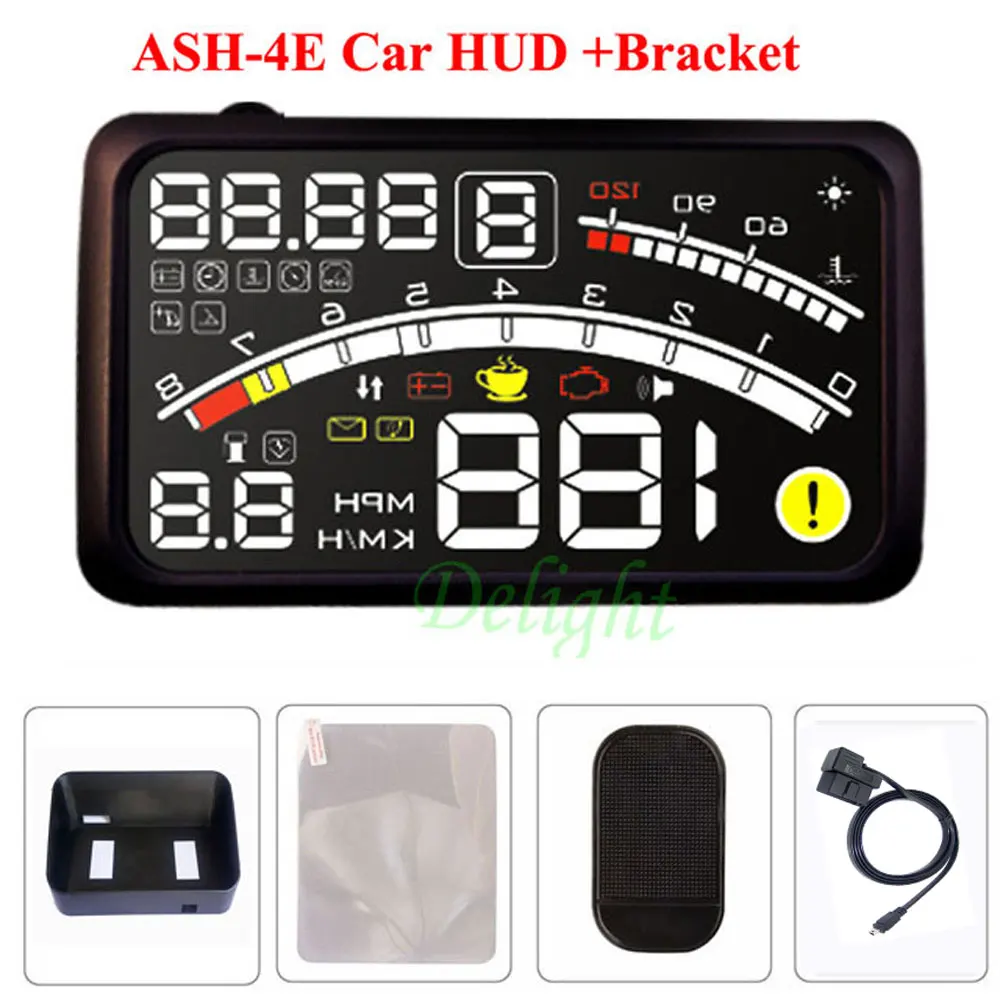 4E 5," автомобиль OBD2 II EUOBD HUD Дисплей превышение скорости Предупреждение Системы проектор лобовое стекло авто электронный Напряжение сигнализации