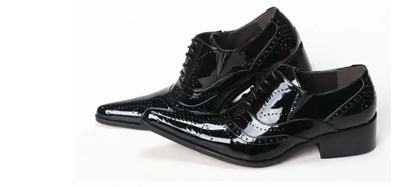 Sapato masculino social mens patent leather black shoes men luxury pointy oxford for flats lace up loafer | Обувь