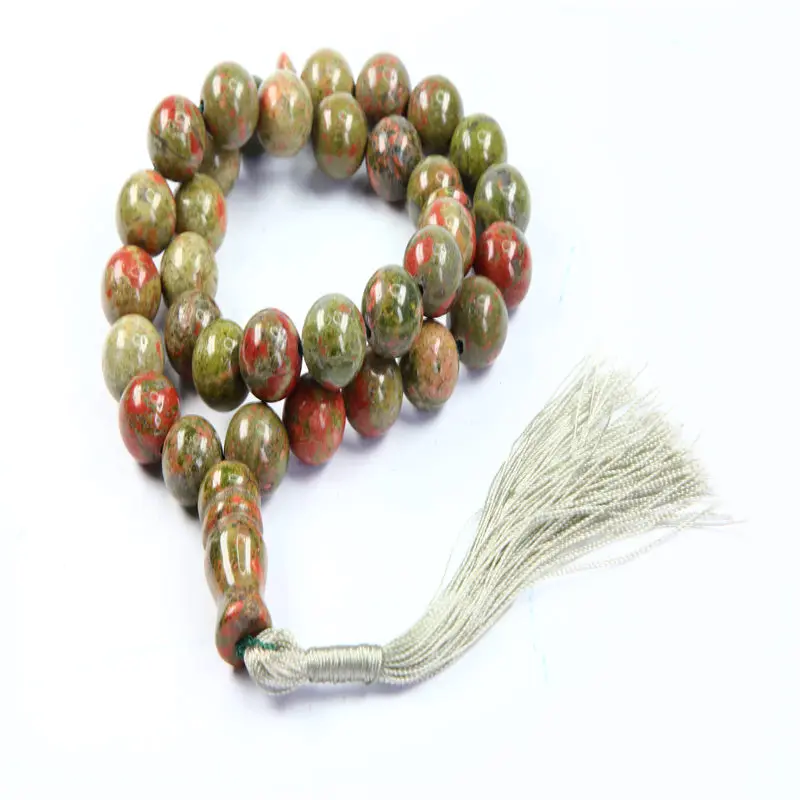Новинка 2017 мусульманские четки натурального камня Бусы Браслет 18 цветов на выбор