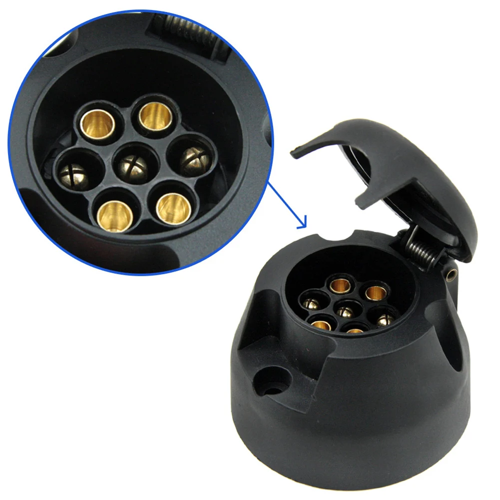 Круглый 7Pin провода разъем 12 В Электрический прицеп розетка фаркоп освещение