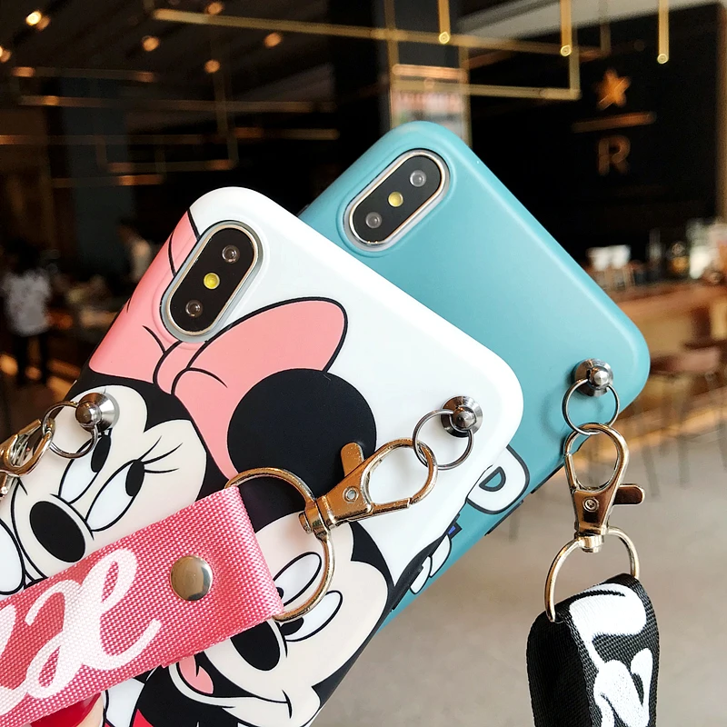 Милый чехол с рисунком Микки Минни Маус маргаритки для пары iphone 8 7 6 6s Plus X 10 XR Xs Max