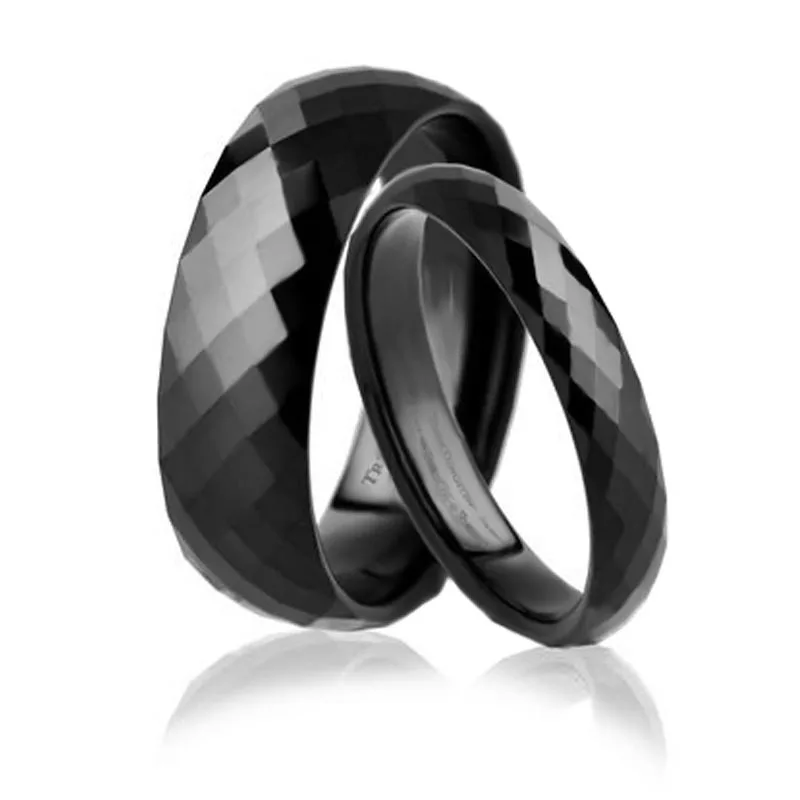 288 Алмазная Черная Керамическая Свадебная полоса ширина 4 мм|wedding band|ceramic wedding