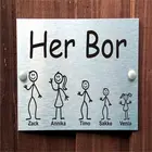 (Her Bor) норвежские дверные таблички, персонализированные палочки с именем и номером, алюминиево-полиэтиленовые композитные панели