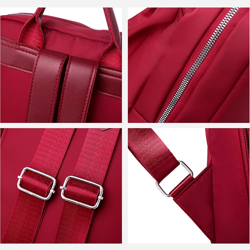 

2019 New Women's Backpack Travel Oxford Handbag Rucksack Girl Black Red Work School Bag Anti-theft Double Shoulder Bags