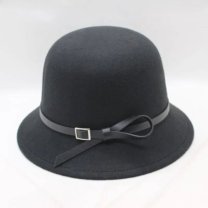 Ladies Cloche Winter Cap Soft for Girl Hats Trendy Derby Wool Bowler Fall Winter Warm Lovers Fedoras Princess Caps Chapeau Femme