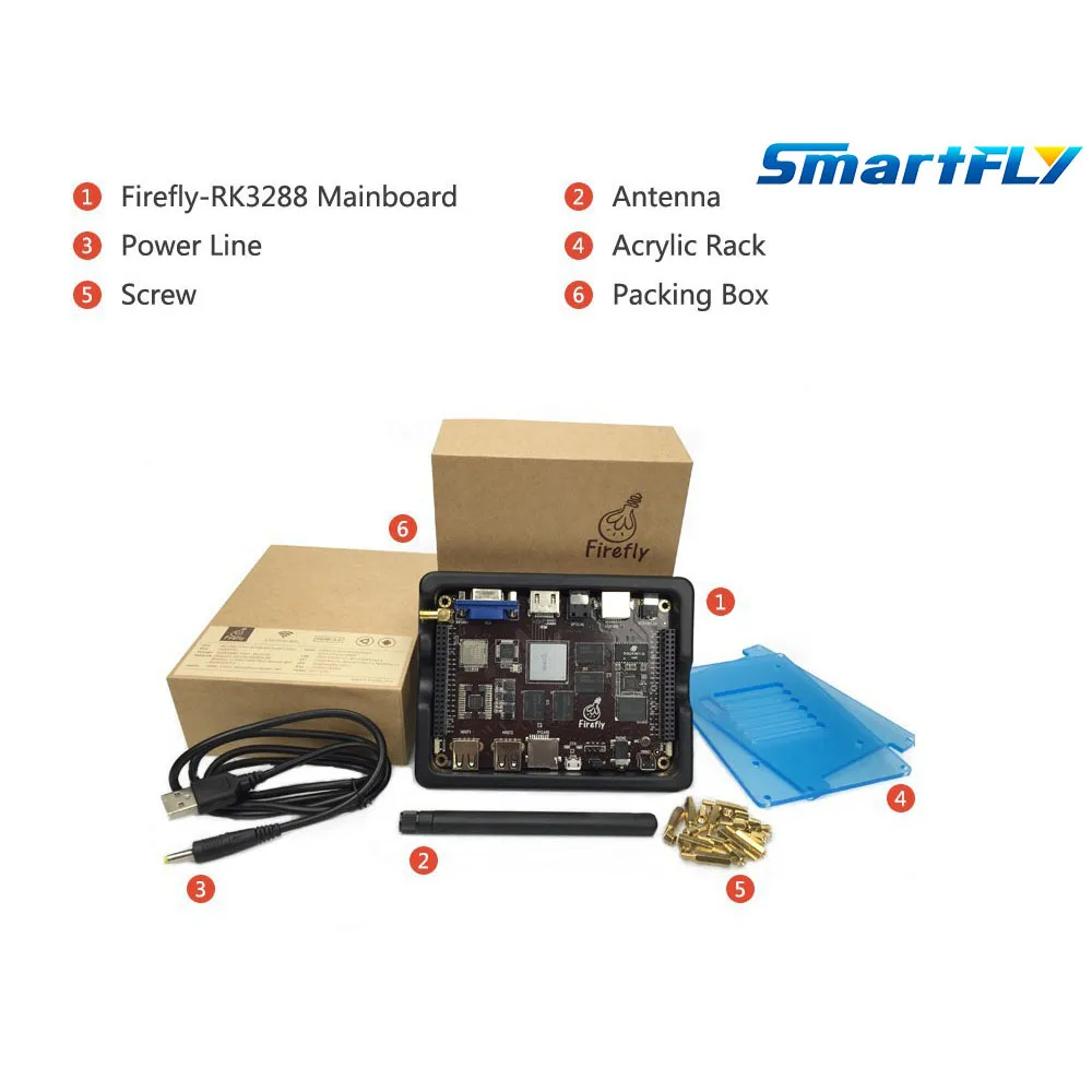 Четырехъядерная макетная плата Firefly RK3288 ARM 1 8 ГГц Linux + демо Android 2 4 ГГц/телефон Wi Fi