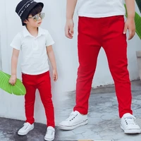 children boys red black pants toddler stretch trouser cotton spring autumn 2021 kids legging jeans for 2 3 4 5 6 7 8 9 10 years