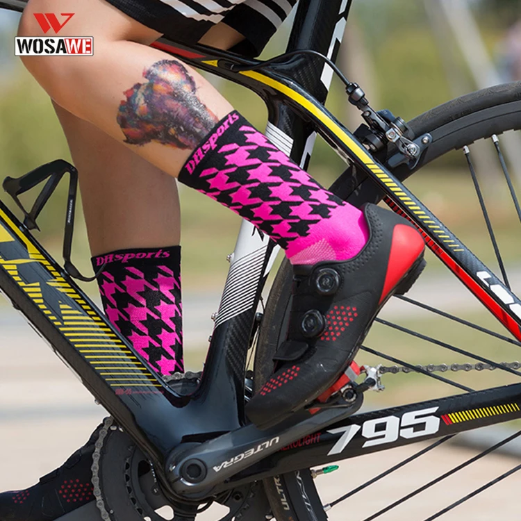 WOSAWE спортивные носки с цветами для велоспорта хлопковые ультратонкие дышащие до