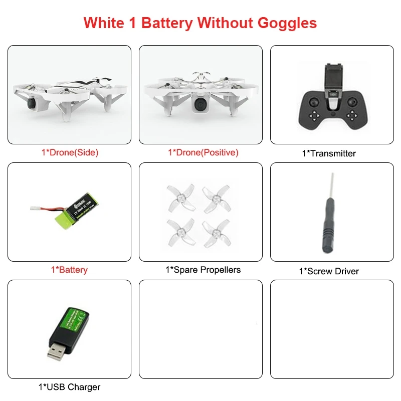 4 Eachine E013 плюс микро гоночный Дрон с видом от первого лица с защитой от черепаха режим w/5,8G 48CH 1000TVL Камера VR006 очки - Цвет: 4